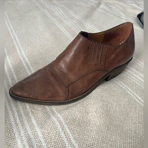 Nicole Vintage Brown Leather Ankle Booties 7.5 Western